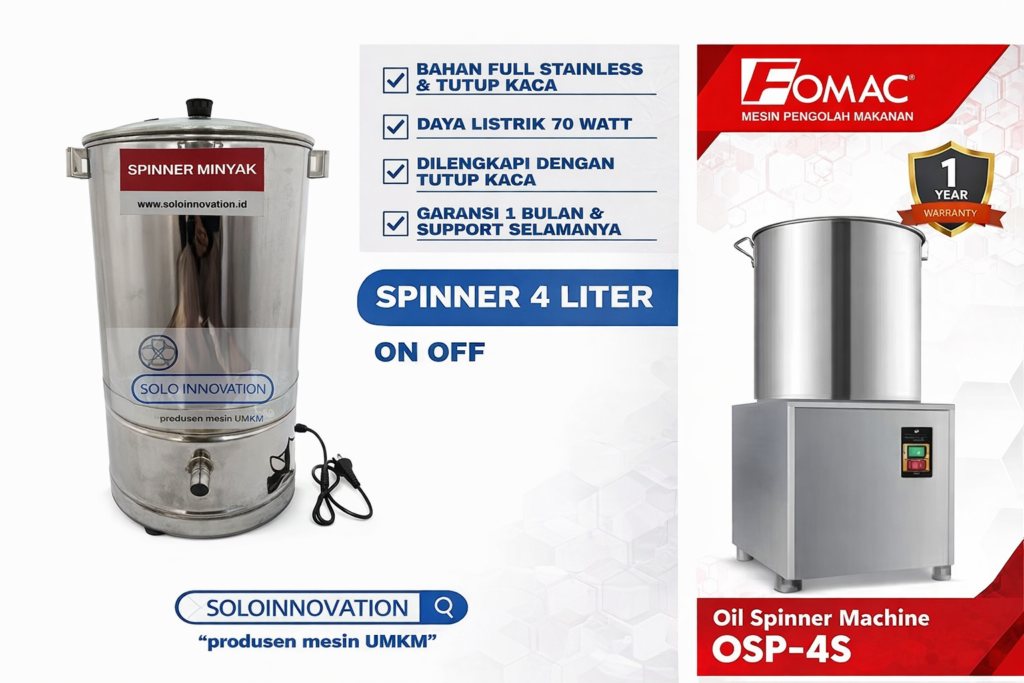 Mesin spinner peniris minyak 4 liter terbaik