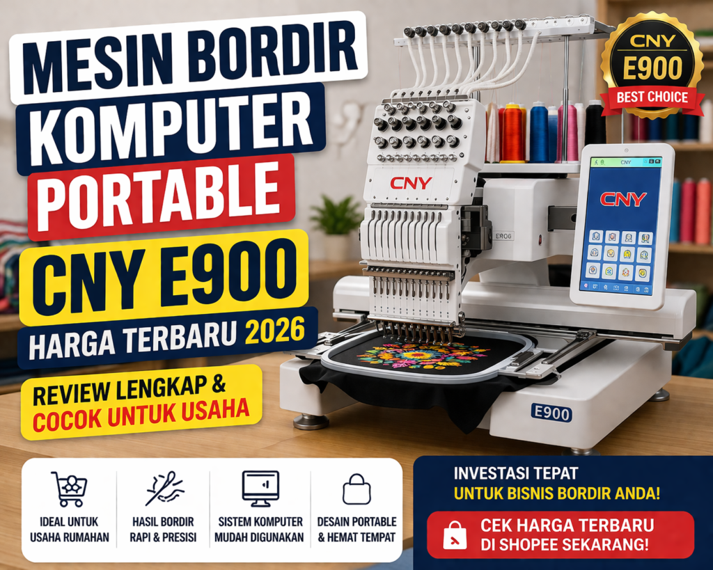 Mesin Bordir Komputer Portable CNY E900