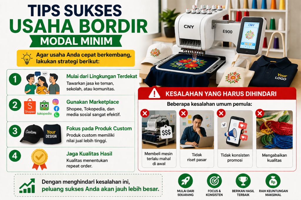 Mesin bordir terbaik untuk usaha kecil