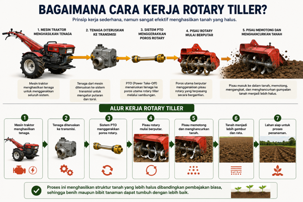 Bagaimana Cara Kerja Rotary Tiller