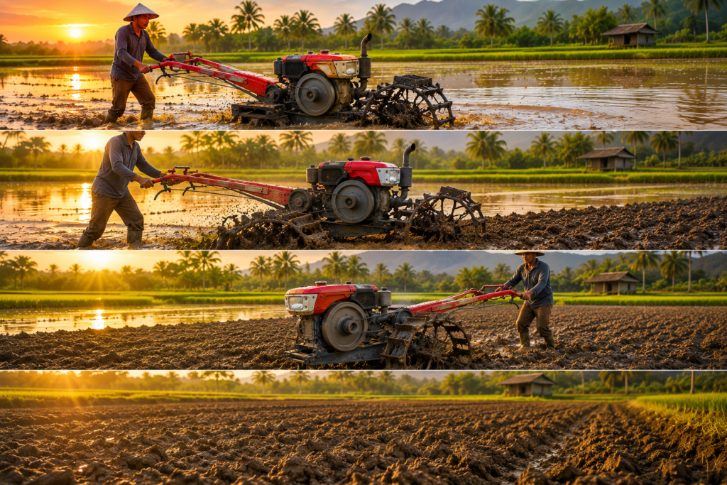 Bagaimana Cara Kerja Traktor Tangan