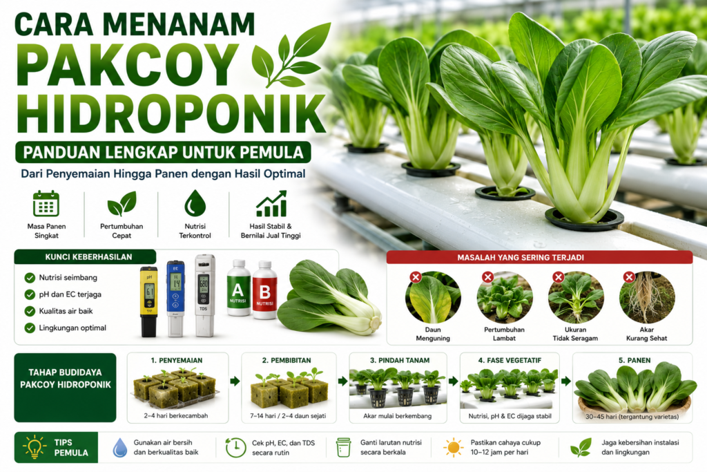 Cara Menanam Pakcoy Hidroponik