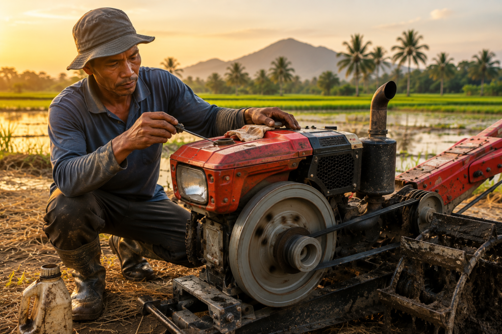 Cara Menggunakan Traktor Tangan dengan Benar