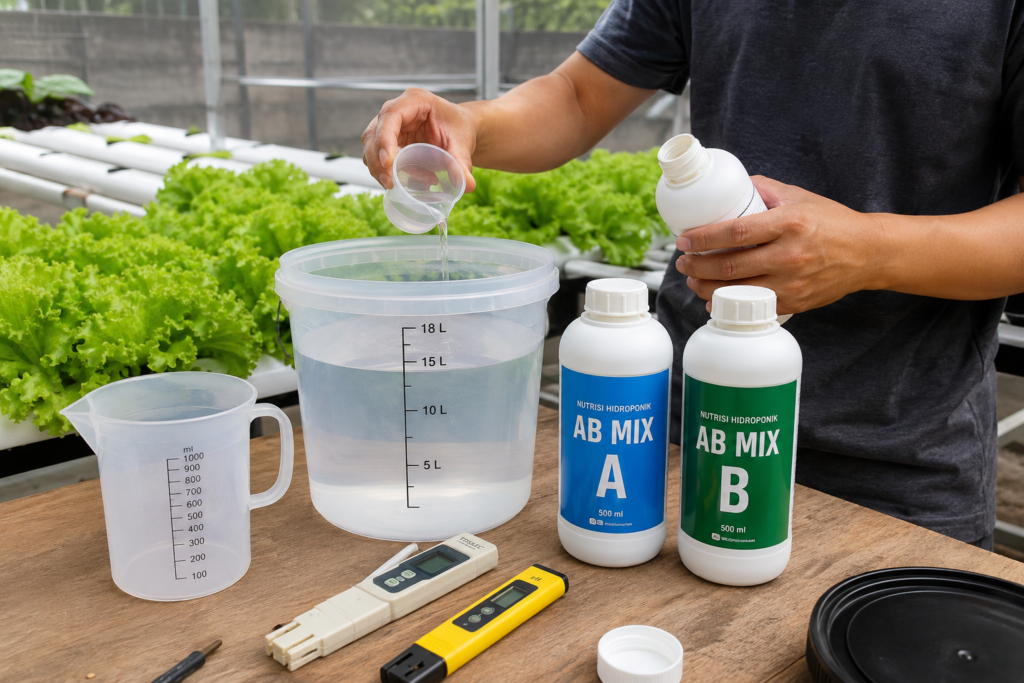 Cara Meracik Nutrisi AB Mix Hidroponik