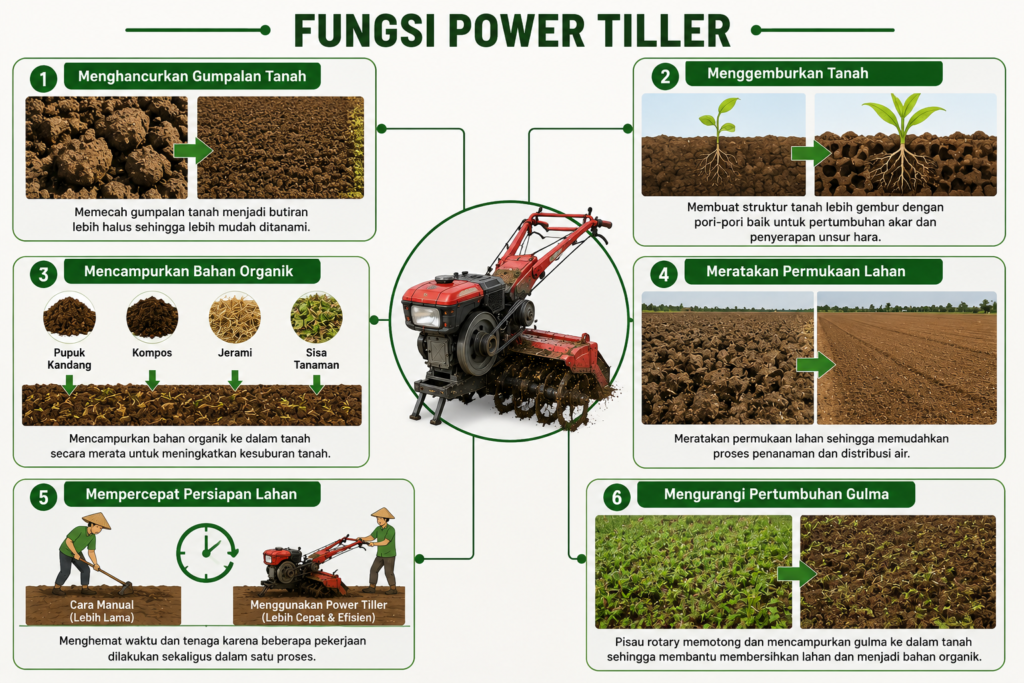 Fungsi power tiller