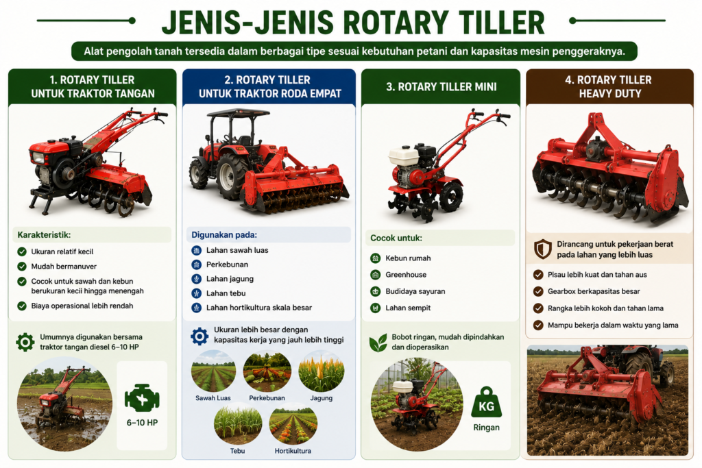 Jenis-Jenis Rotary Tiller