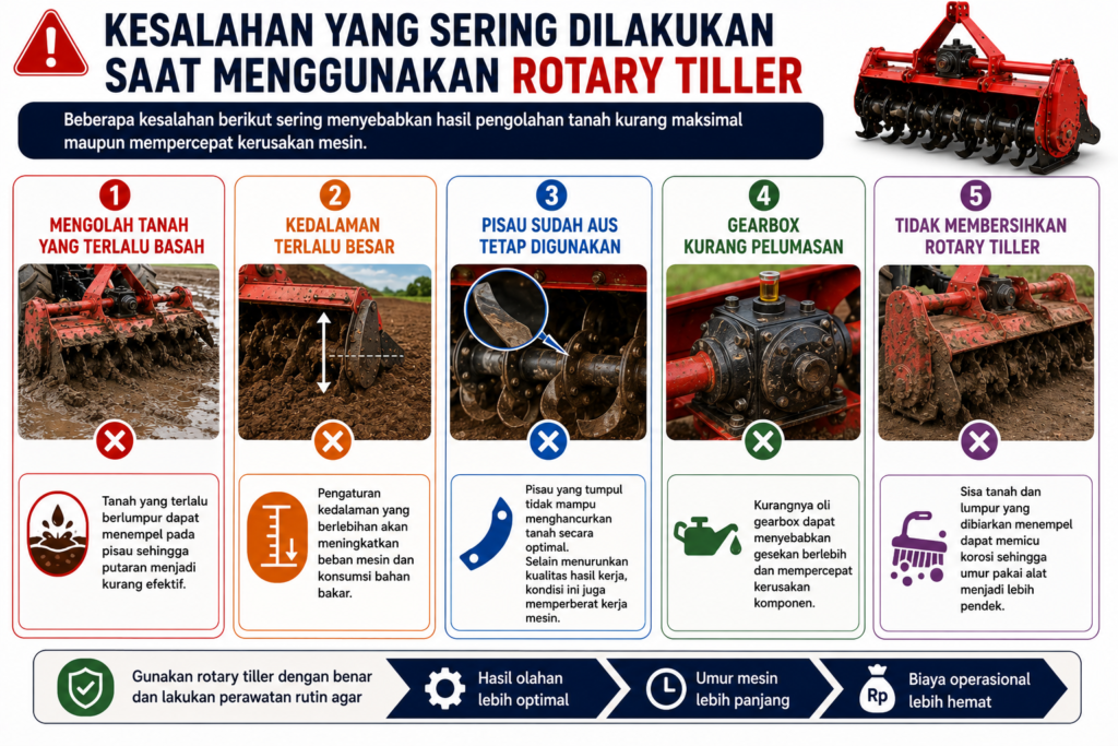 Kesalahan yang Sering Dilakukan Saat Menggunakan power tiller