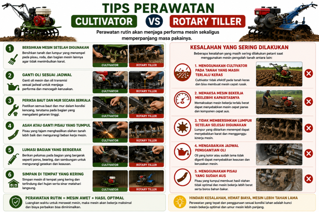 Tips Perawatan Cultivator VS Rotary Tiller