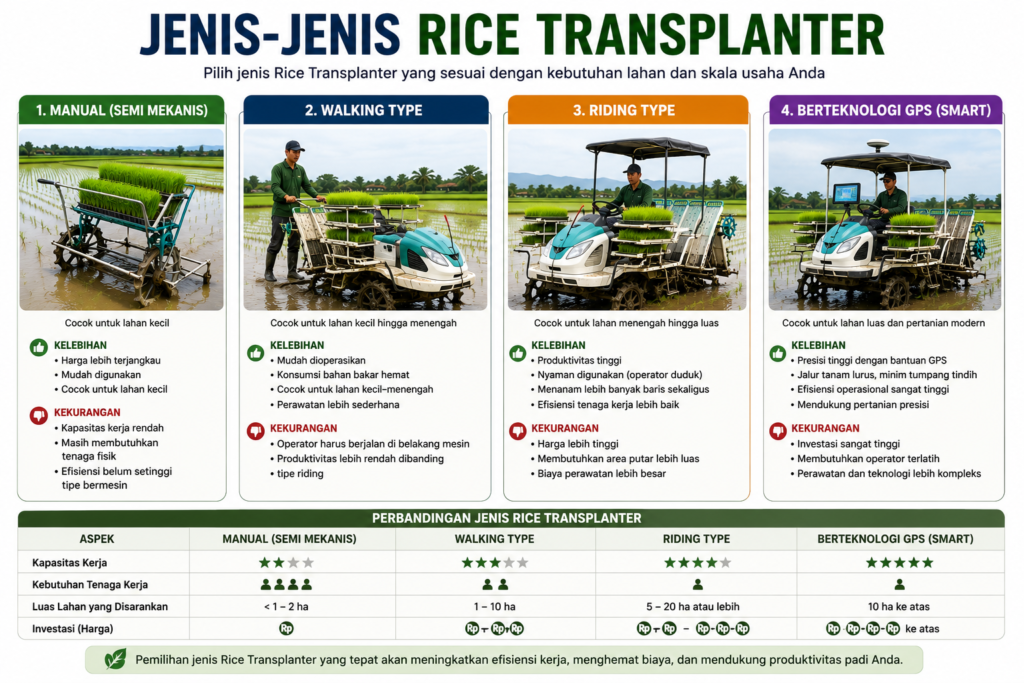 Jenis-Jenis Rice Transplanter